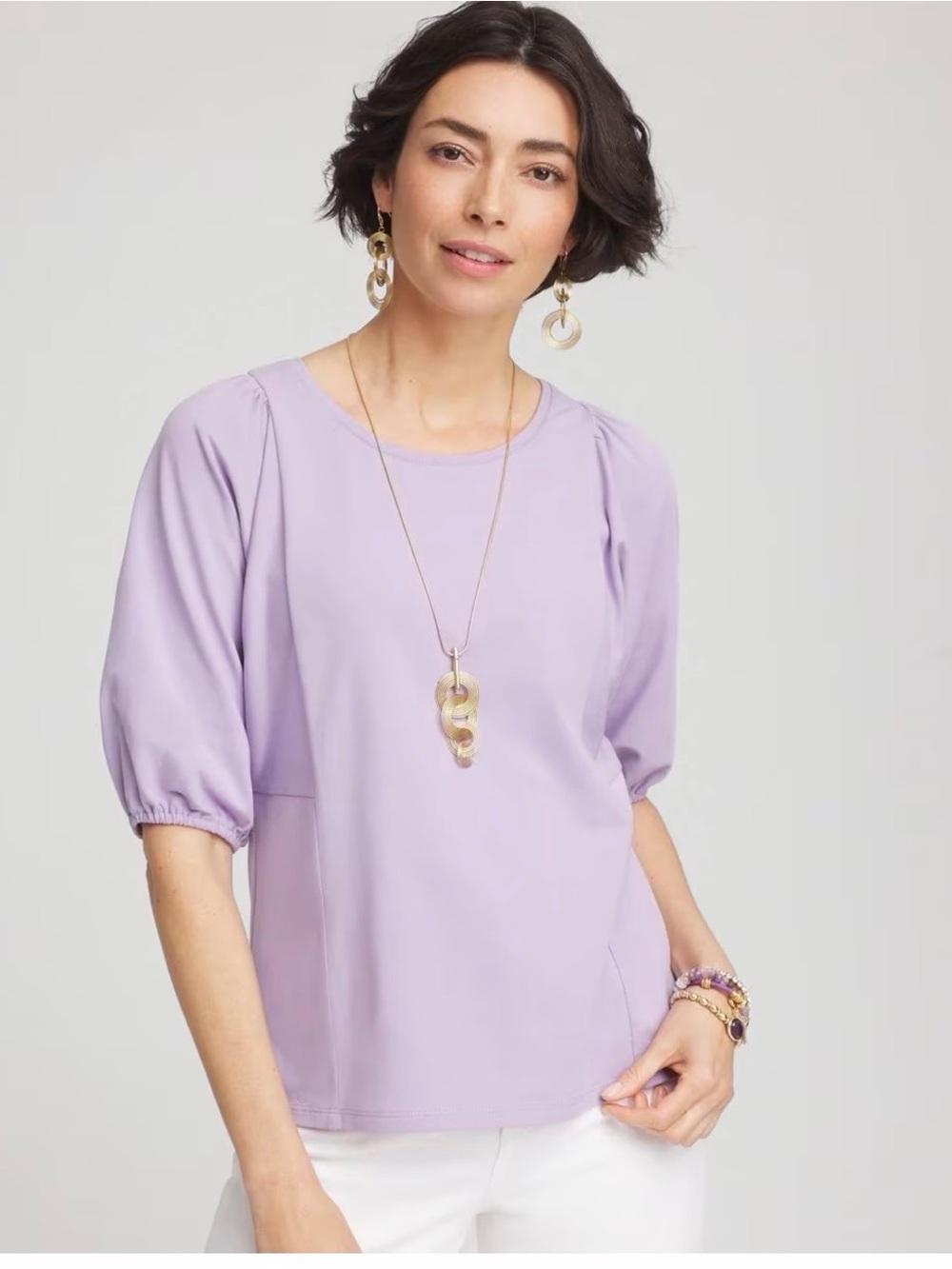 Chico’s Dolman Sleeve Top in Lavender